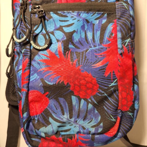 Vibedration Hydration Backpack w/o bladder - Blue Pink Pineapple - Used main image 8